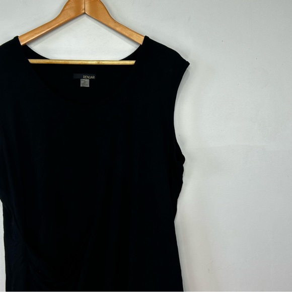 RENUAR Gathered Side Black Tank Top XXL EUC - Picture 3 of 5
